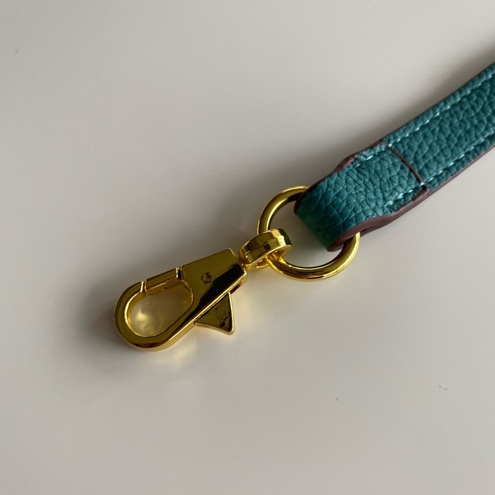 Vegan Leather Adjustable Turquoise Bag Strap - Picture 8 of 10